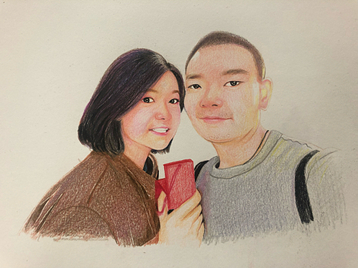 人物彩铅画