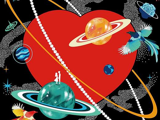 星空主题丝巾设计（个人主页-ZNDU5Mjc5ODQ=） - 图案 - 站酷设计师西瓜设计师原创素材 - 站酷ZCOOL