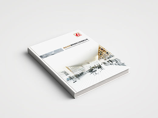 白蓝两色建筑公司画册封面设计参考