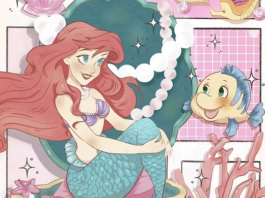 爱丽儿小美人鱼！