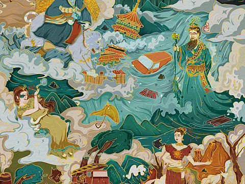 毕设完结《神来运转》环境主题插画设计