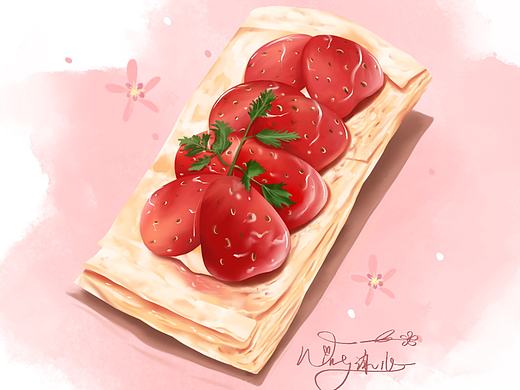 iPad练习 | 《草莓挞》