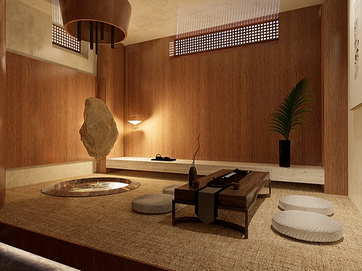 某茶室静默室（个人主页-ZNjAwOTM2MDA=） - 商业空间设计 - 站酷设计师石正钰原创素材 - 站酷ZCOOL