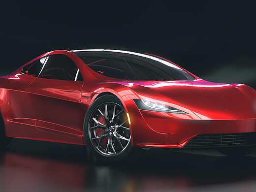 blender 特斯拉建模