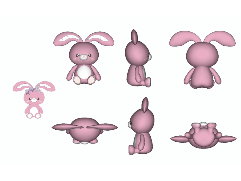 樱花兔坐姿_灿昇-站酷ZCOOL