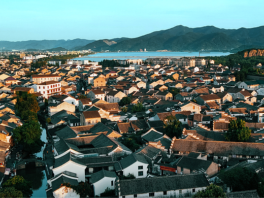 航拍-宁波鸣鹤古镇（个人主页-ZNjEzOTg1NTI=） - 环境/建筑摄影 - 站酷设计师我是阿慕原创素材 - 站酷ZCOOL