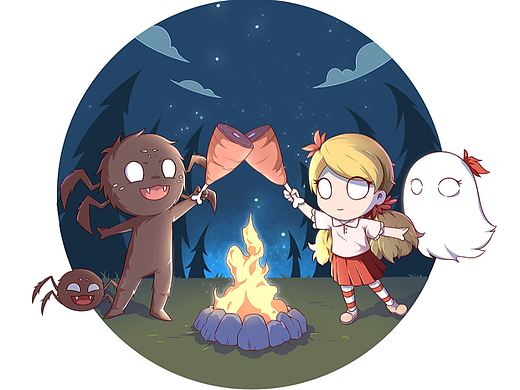 小鹿今天画画了嘛271#饥荒_阿疾君39饥荒:小蜘蛛吃东西大饼0v0242饥荒