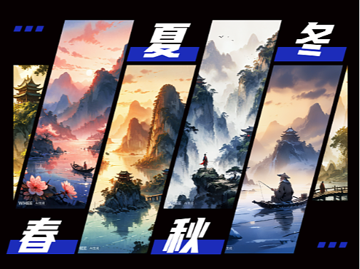 【新锐AI设计】诗中四季 创意海报设计