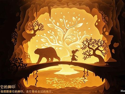 唯美的纸雕灯箱，光与影的奇幻世界！