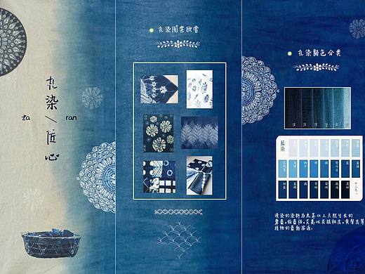 三折页－扎染