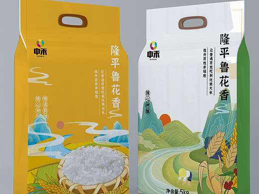 大米包装插画