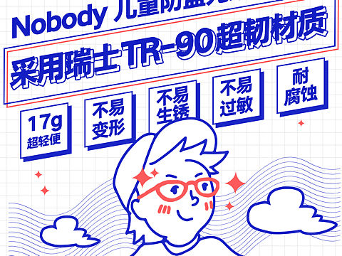 眼镜推广手机海报