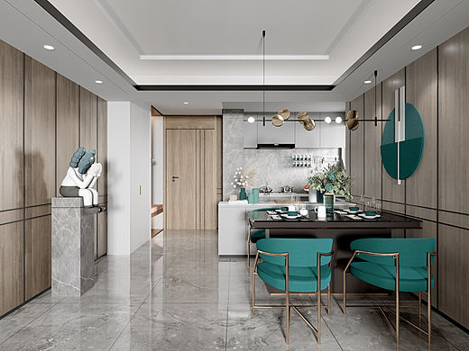 现代风格大平层样板间