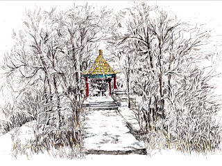 馬克筆雪景（個(gè)人主頁(yè)-ZNzQ2NzI1Ng==） - 建筑設(shè)計(jì) - 站酷設(shè)計(jì)師寧宇航原創(chuàng)素材 - 站酷ZCOOL