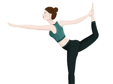 宝妈瑜伽人物形象（个人主页-ZNTAxMTQ5NDg=） - 商业插画 - 站酷设计师花枝丸OO原创素材 - 站酷ZCOOL