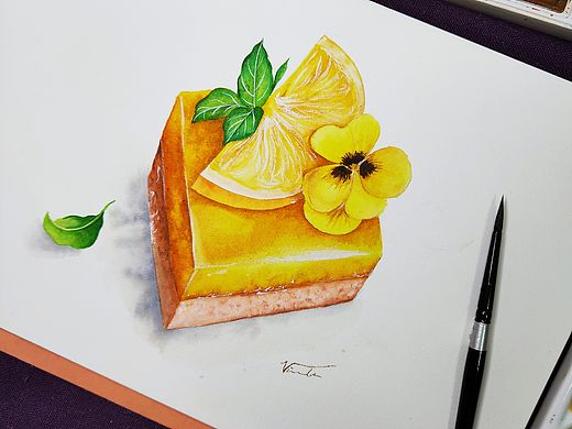 【水彩】慕斯蛋糕🎂