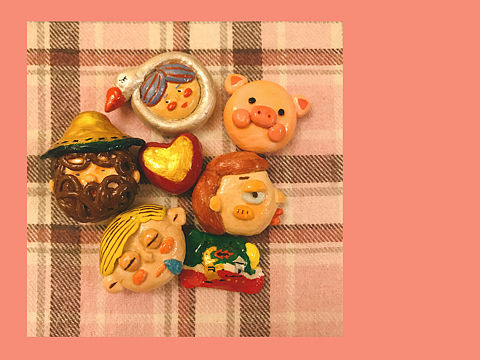 捏了几个冰箱贴～