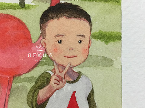 约稿，水彩插画，手绘照片。