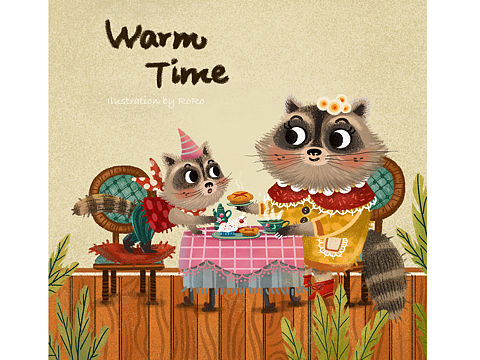 温馨的下午茶（个人主页-ZNDIzMDAyNjQ=） - 儿童插画 - 站酷设计师孙幺幺原创素材 - 站酷ZCOOL