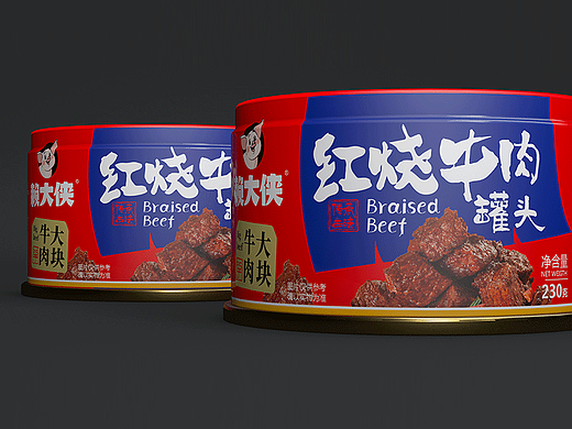 食品包装|红烧牛肉罐头包装设计 品牌策划 包装 VI设计