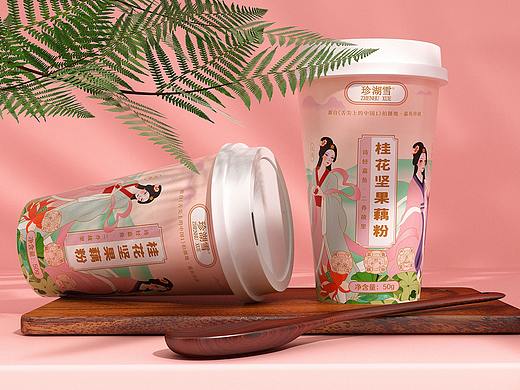 珍湖雪坚果藕粉系列包装