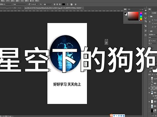 PS练习 | | 星空下的狗狗