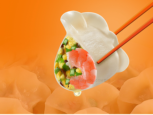水饺横切面拍摄/包装图拍摄/广告图拍摄
