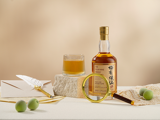 果酒拍摄——梅有烦恼青梅酒电商详情页图片拍摄