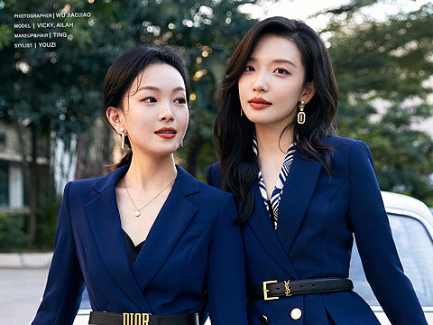 双人电商女装春款