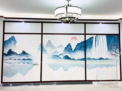 餐厅墙绘 餐饮店彩绘 店铺彩绘 墙体彩绘 墙面手绘 