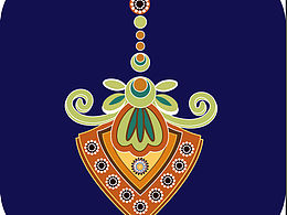 印度花纹图标原创