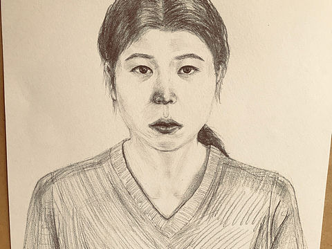 镜子中的自画像