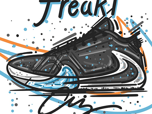 原创手绘:2019年nike热度第一篮球鞋