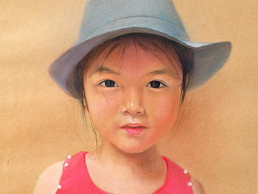 邻居小女孩—粉笔画（个人主页-ZMjAyODEzOTI=） - 绘画 - 站酷设计师志洁行芳原创素材 - 站酷ZCOOL