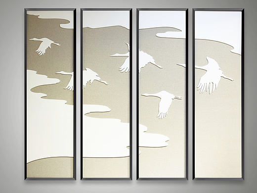 【JIEN ARTS集恒工艺】深圳#实物画##装饰画##室内装饰##软装配饰##酒店会所##创意挂画