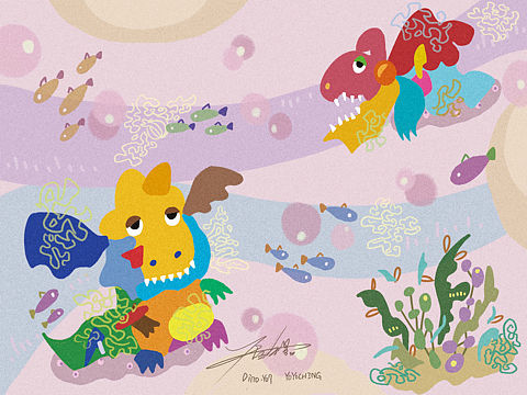 疊色塊塊-恐龍世界的每個角落