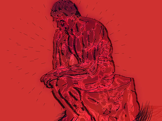 思考者(电脑插画设计)