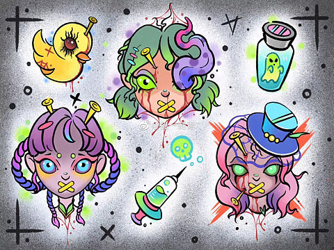 纹身手稿/卡通纹身