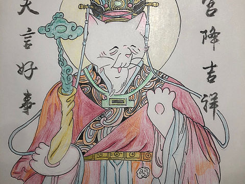 國風貓咪之小年（個人主頁-ZNTA2ODk2MjA=） - 創(chuàng)作習作 - 站酷設計師岸然笑原創(chuàng)素材 - 站酷ZCOOL