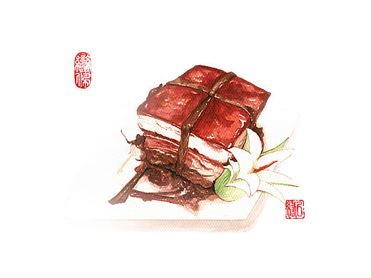 【原创】水彩手绘：杭州名菜