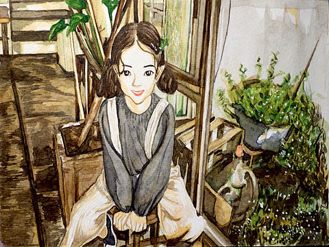 那個(gè)女孩（個(gè)人主頁-ZMTU4NDc0MDQ=） - 創(chuàng)作習(xí)作 - 站酷設(shè)計(jì)師機(jī)智的阿悅原創(chuàng)素材 - 站酷ZCOOL
