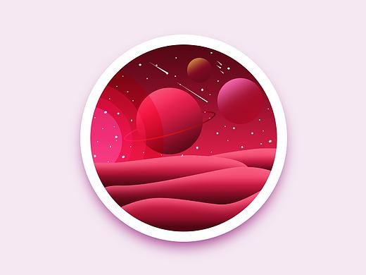 临摹-美腻又神秘的红色星球