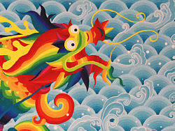 《鱼化龙》——色彩构成（内含创作步骤）