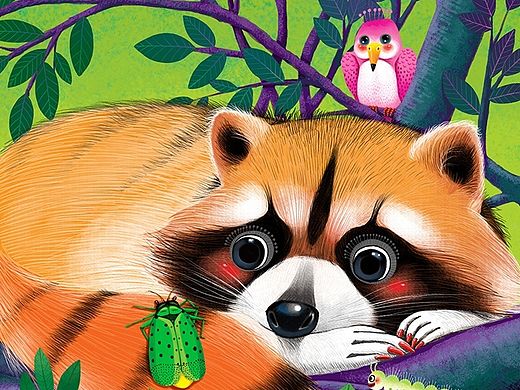 画儿晴天儿童插画动物插画系列（4副）