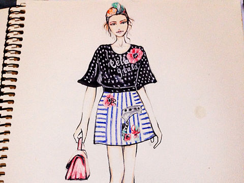 服装手绘插画