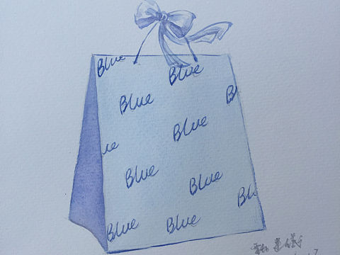 《Blue》简约手绘设计