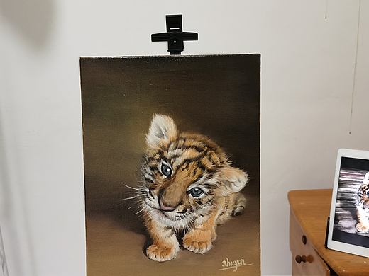 油畫—小老虎（個(gè)人主頁-ZNTYxODcyMTI=） - 繪畫 - 站酷設(shè)計(jì)師Z572627219原創(chuàng)素材 - 站酷ZCOOL