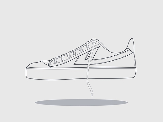 一只回力鞋与一个相机