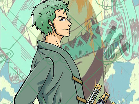 索隆yyds，给老板画的壁纸（个人主页-ZNTUyOTM4Mjg=） - 艺术插画 - 站酷设计师我的拿坡里黄原创素材 - 站酷ZCOOL