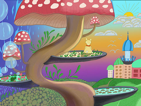 孤独的梦幻世界（个人主页-ZNTY0MTI0MDQ=） - 艺术插画 - 站酷设计师Mr阿Ting原创素材 - 站酷ZCOOL